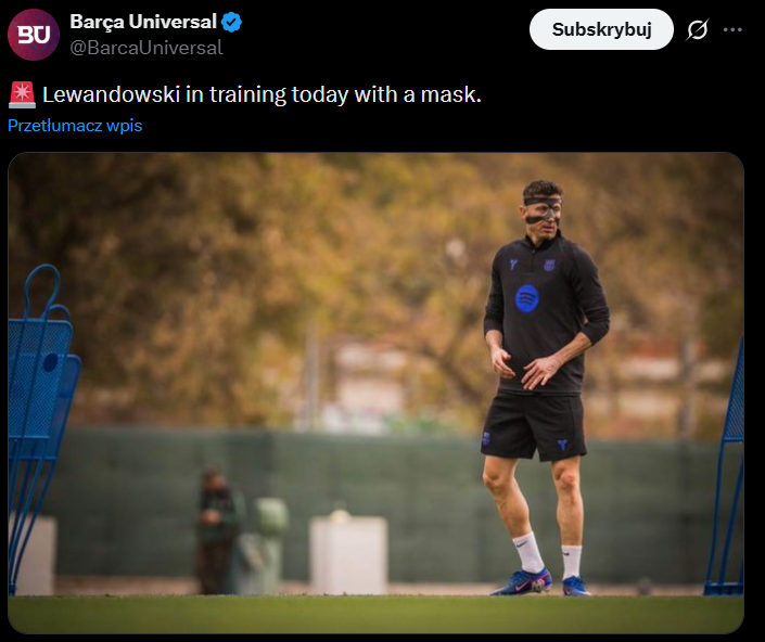 Tak wygląda Robert Lewandowski W MASCE NA TRENINGU Barcelony!